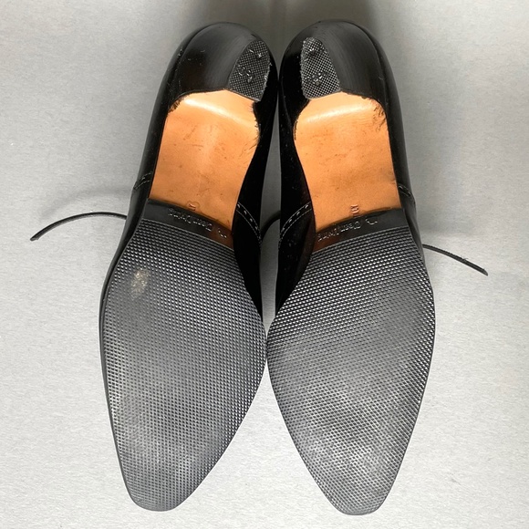 Salvatore Ferragamo Black Leather Flamenco Dance Shoes style Pumps with Laces - Picture 15 of 16